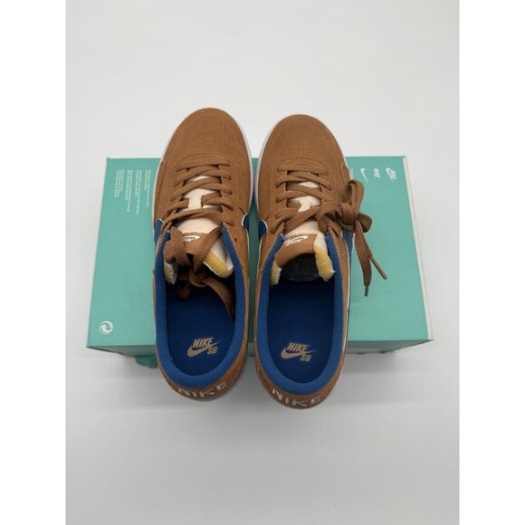 New Nike SB Heritage Vulc Shoes Mens Size 9.5 Brown Blue Skate CD5010 200 main image 7